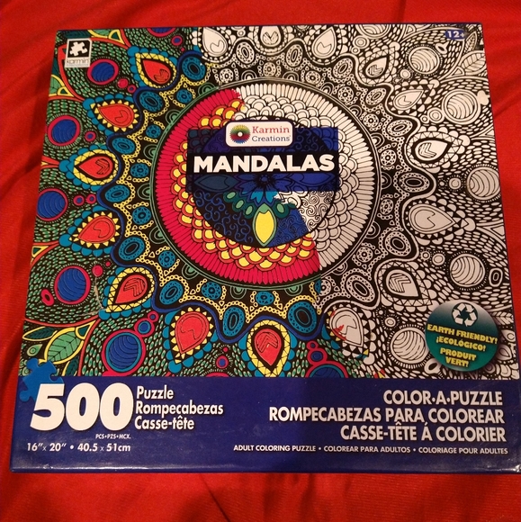 New Mandalas Color A Puzzle, 500 Pieces - Picture 1 of 3